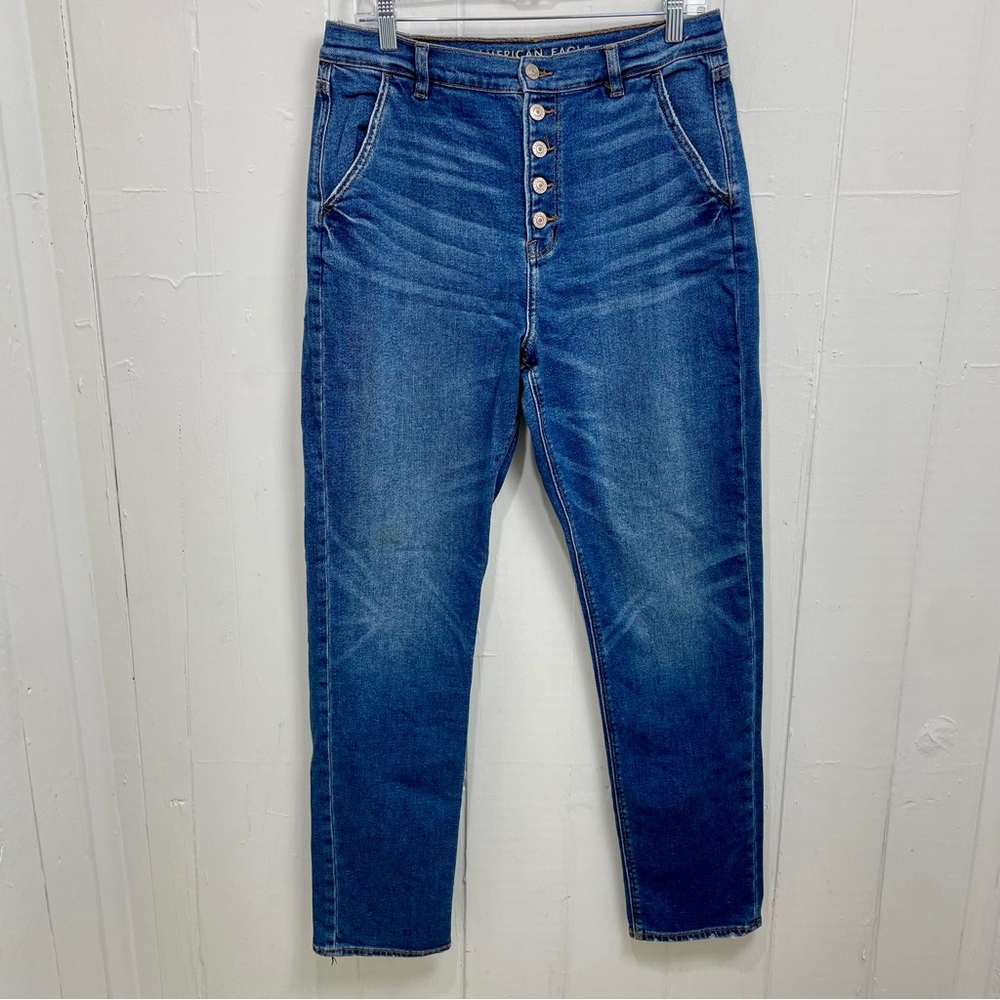 American Eagle Long Stretch Mom Jeans